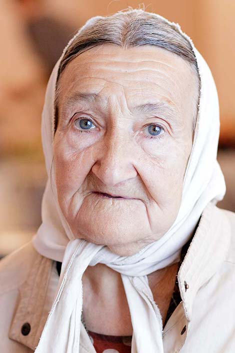 Portraitfoto einer alten Frau